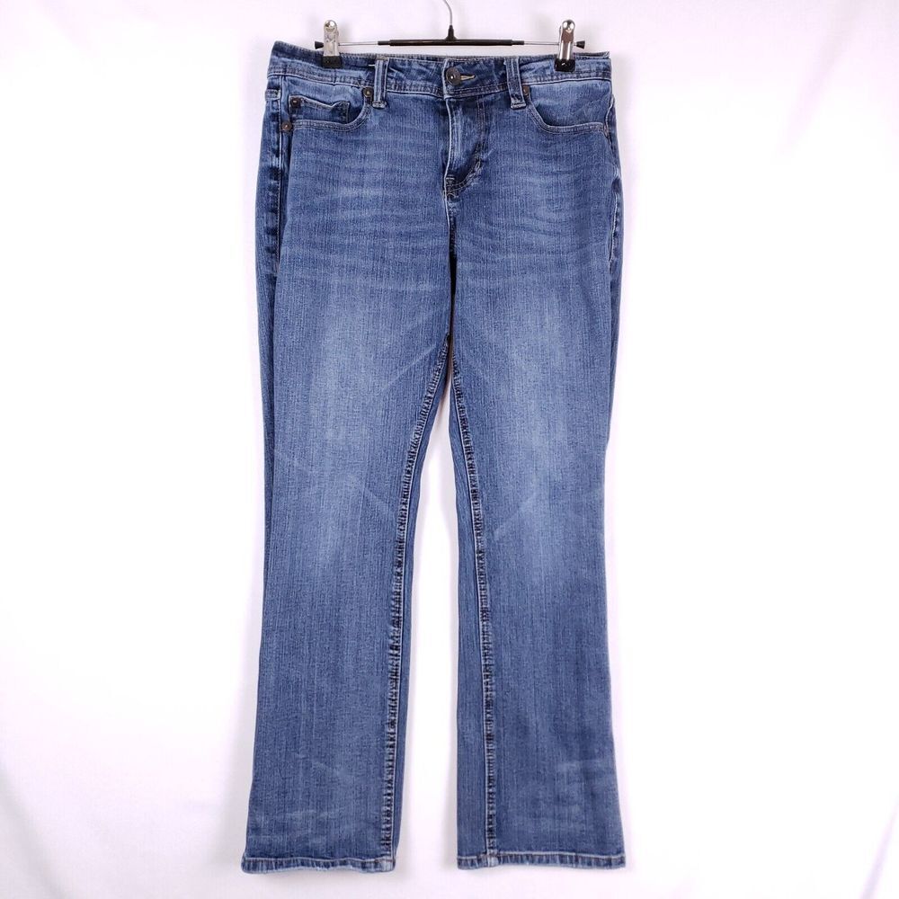 Seven7 Straight Fit Jeans Women's Size W30 L28 Blue Stretch Denim Bootcut Casual